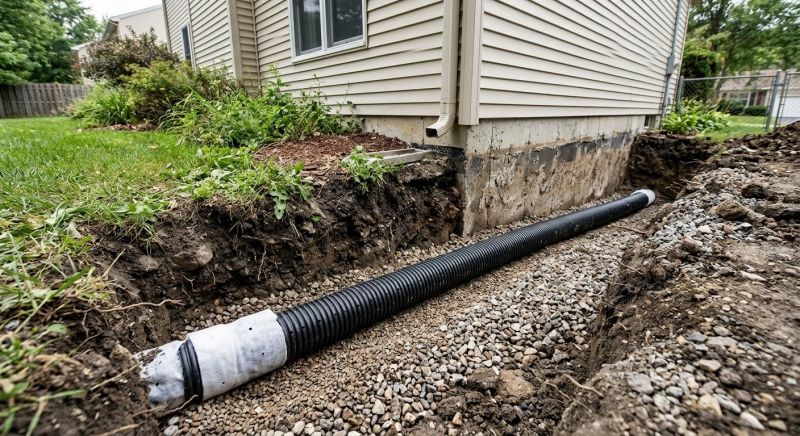 Perimeter Drain Construction in Tuscaloosa, AL
