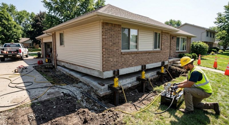 Sinking Foundation Lifting in Tampa, FL